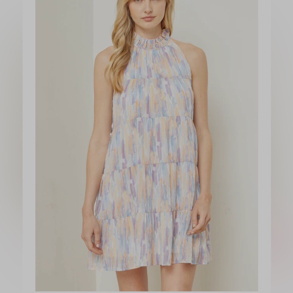 Entro tiered halter dress Sz Large
